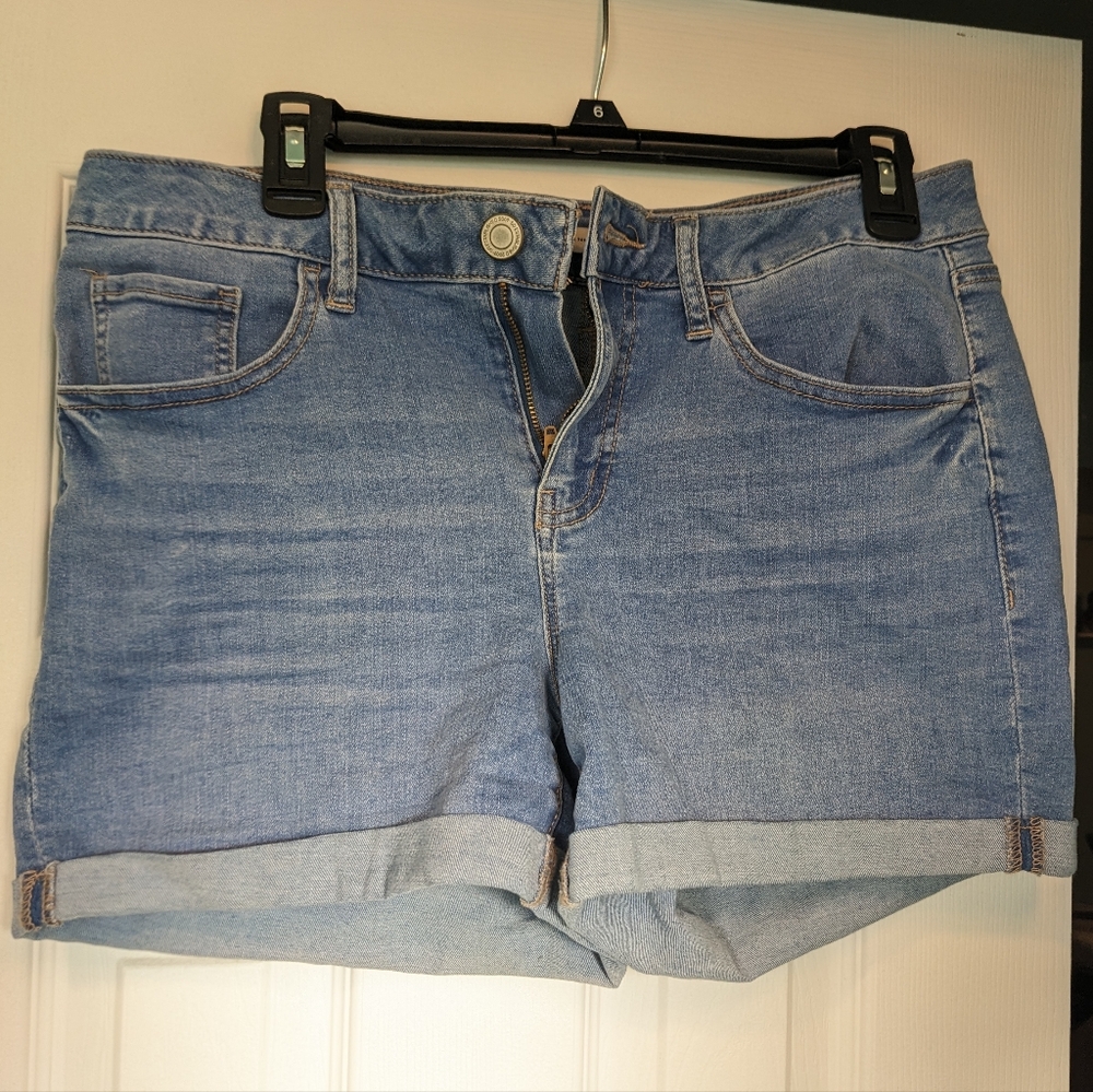 SO Juniors Light Blue Jean Midi Shorts